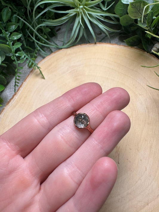 Aquamarine Goddess Ring Size 4