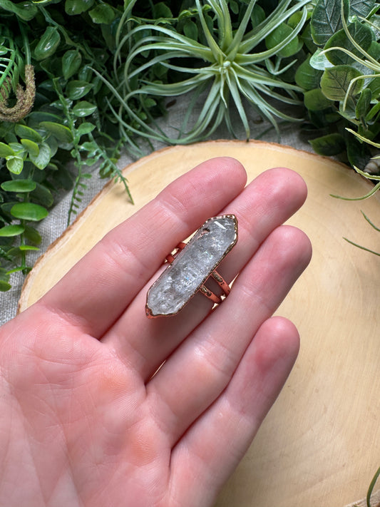 Clear Quartz Ring Size 6.25