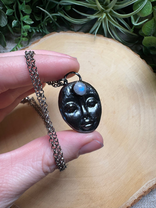 Amelia- Moonstone Goddess Necklace