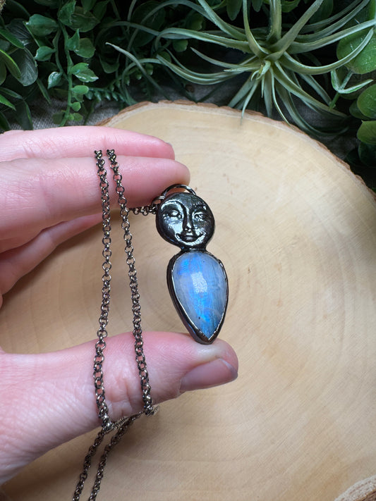 Mia- Moonstone Goddess Necklace