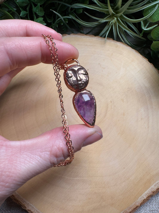 Carrie- Amethyst Goddess Necklace