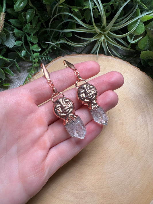 Leah- Quartz Goddess Earrings