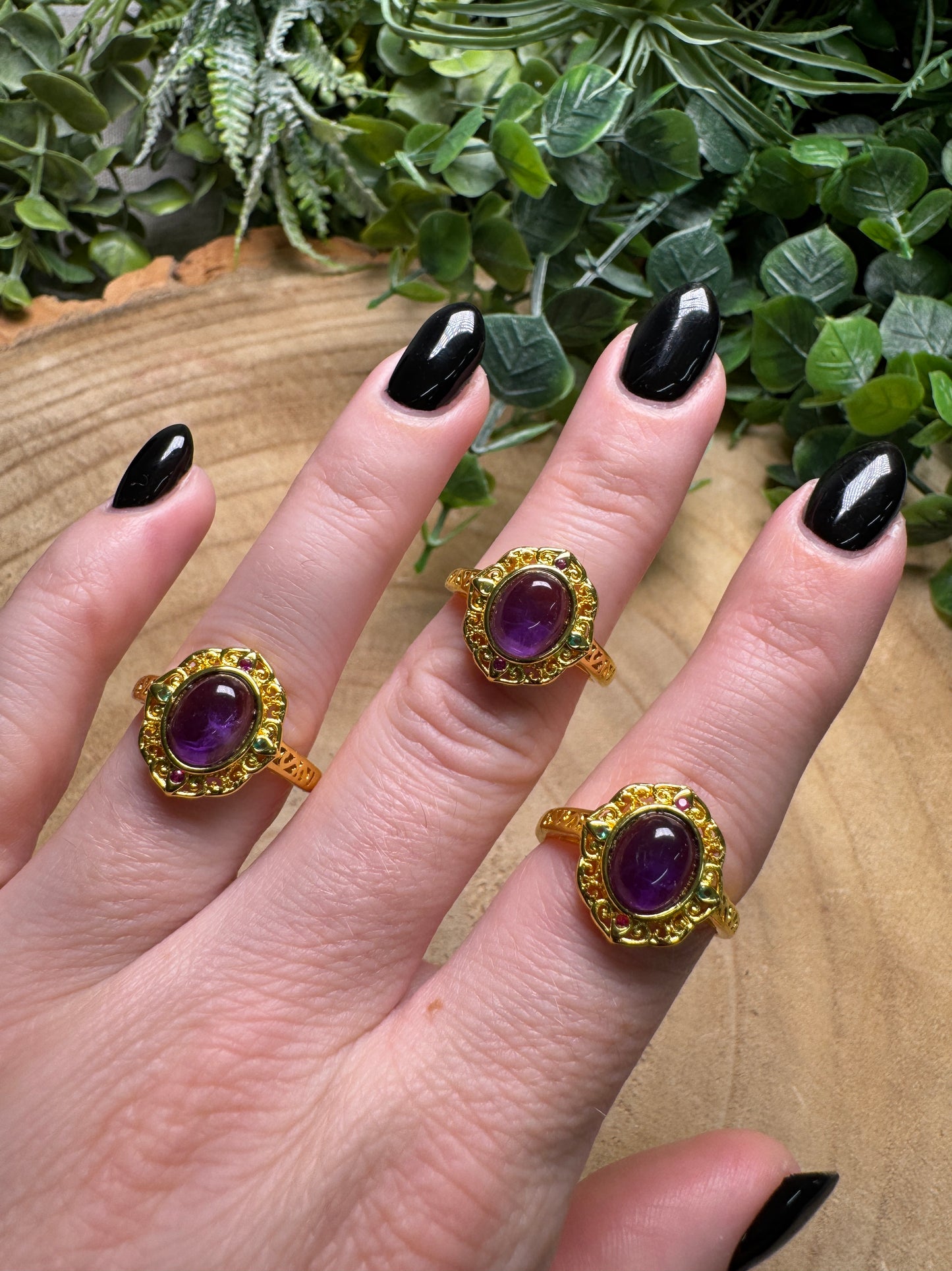 Amethyst Ring Adjustable