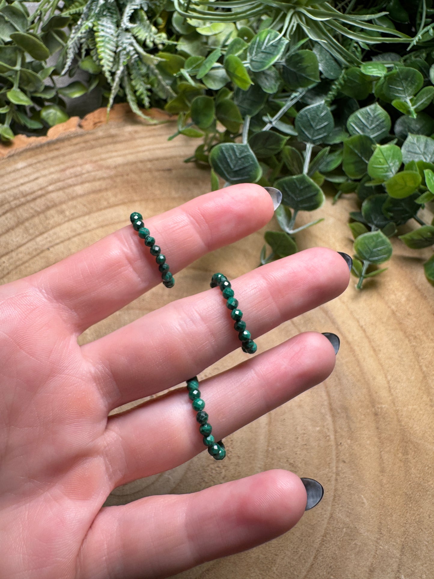 Malachite Butterfly Beaded Stretch Ring