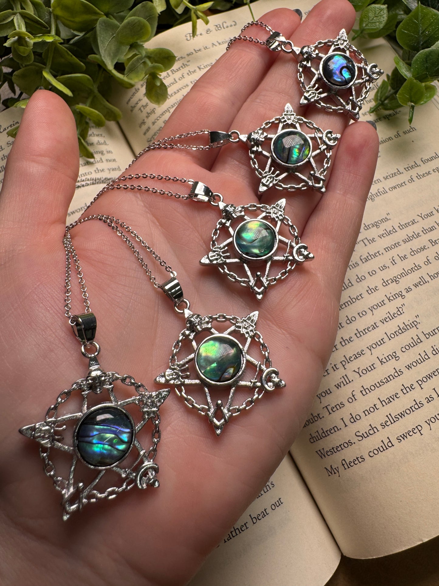 Abalone Shell Pentagram Necklace Adjustable