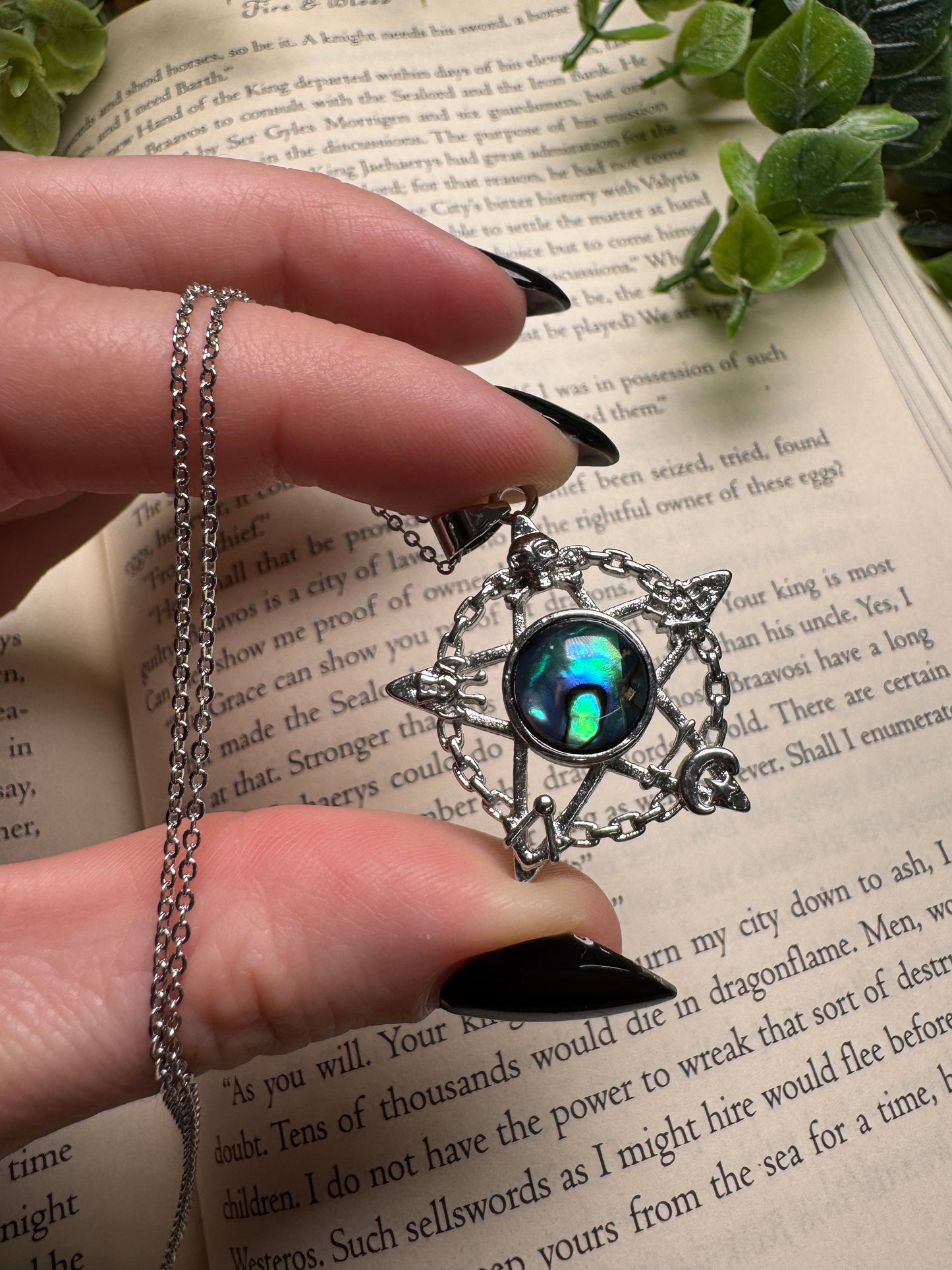 Abalone Shell Pentagram Necklace Adjustable