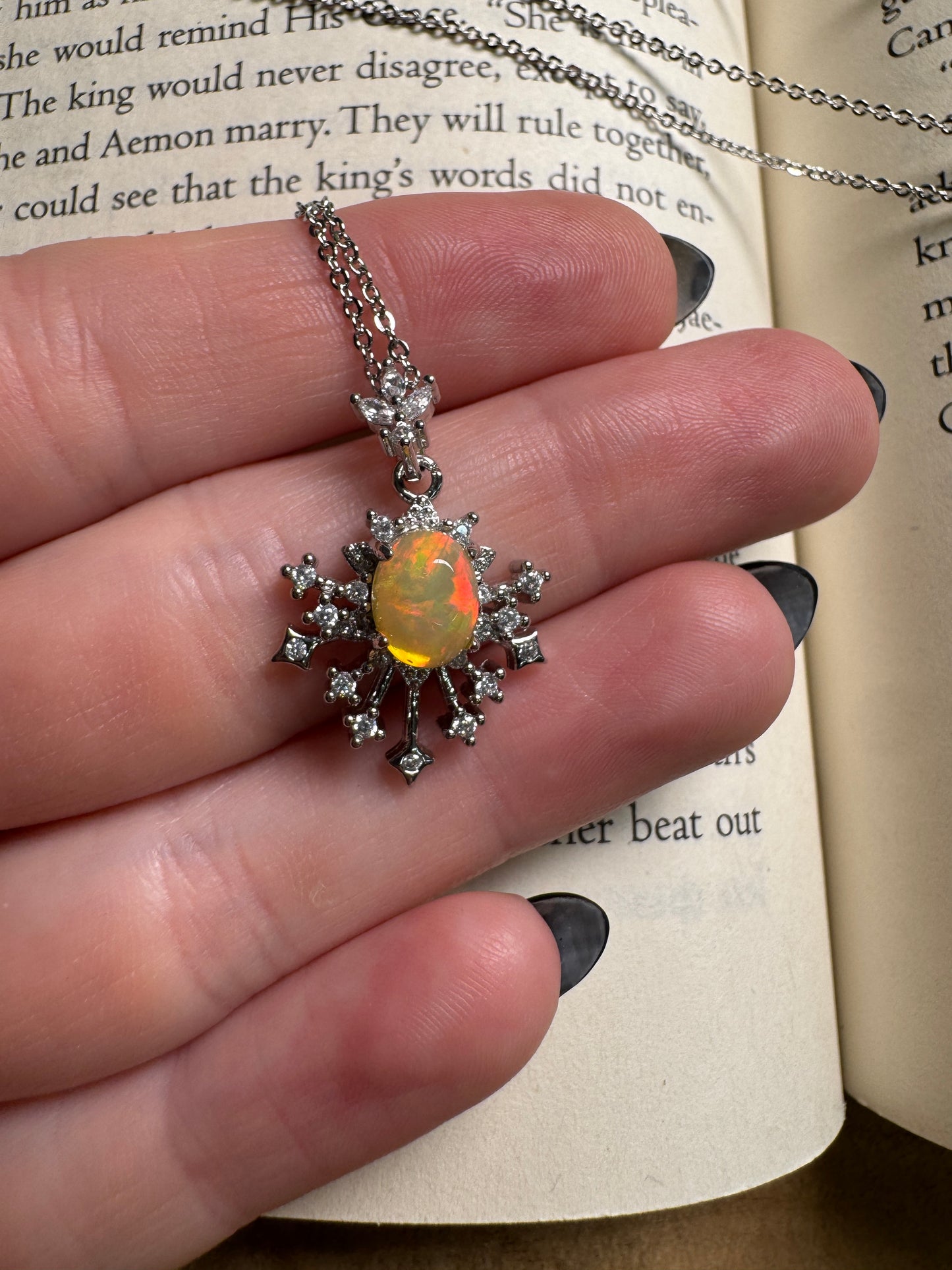 Opal Necklace Adjustable