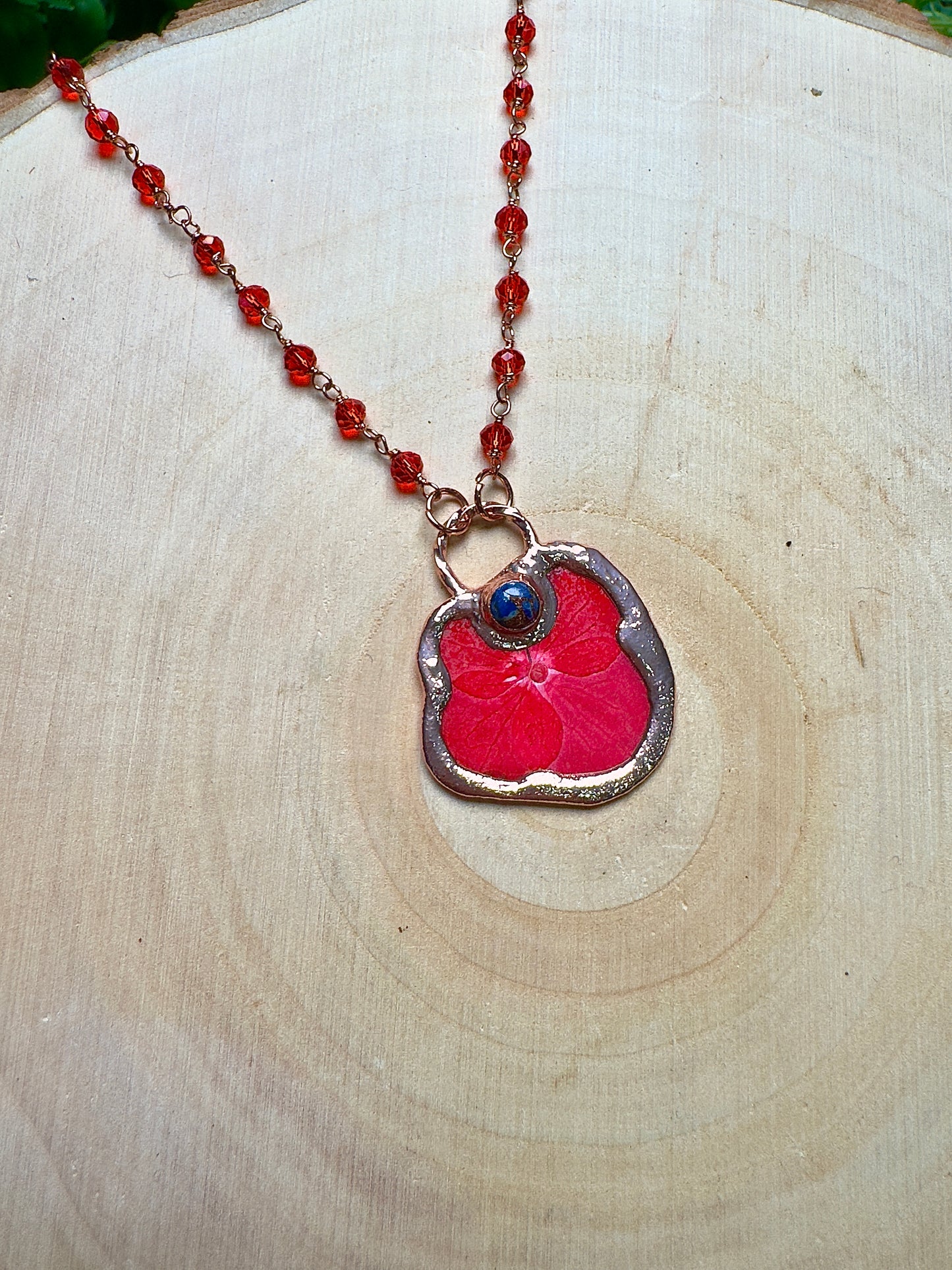 Liora- Lapis and Flower Necklace