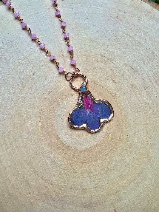 Caelia- Moonstone and Flower Necklace
