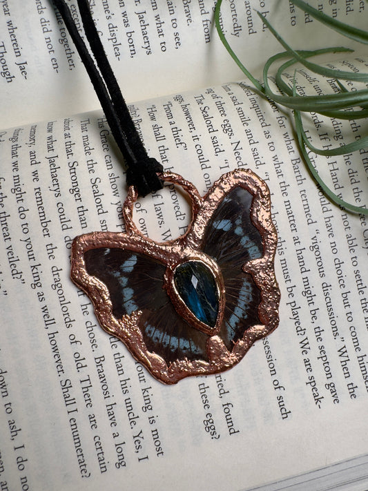 Labradorite Butterfly Necklace
