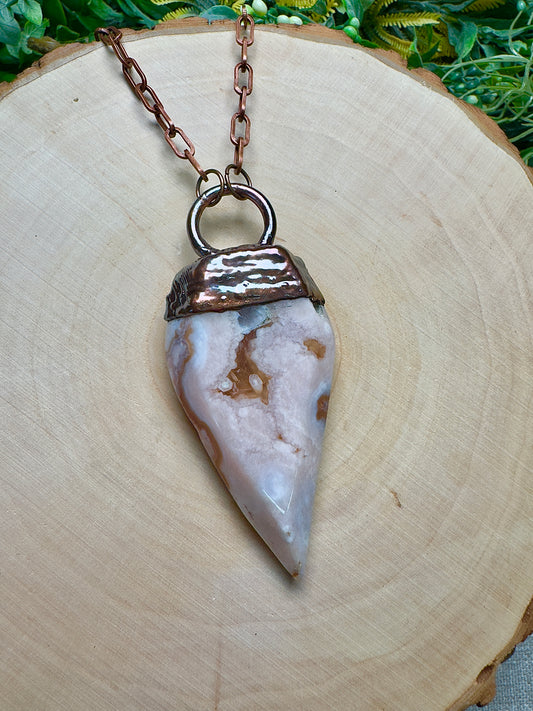 Flower Agate Necklace