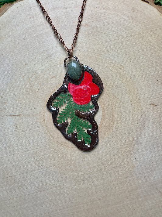 Mischra- Labradorite and Flower Necklace