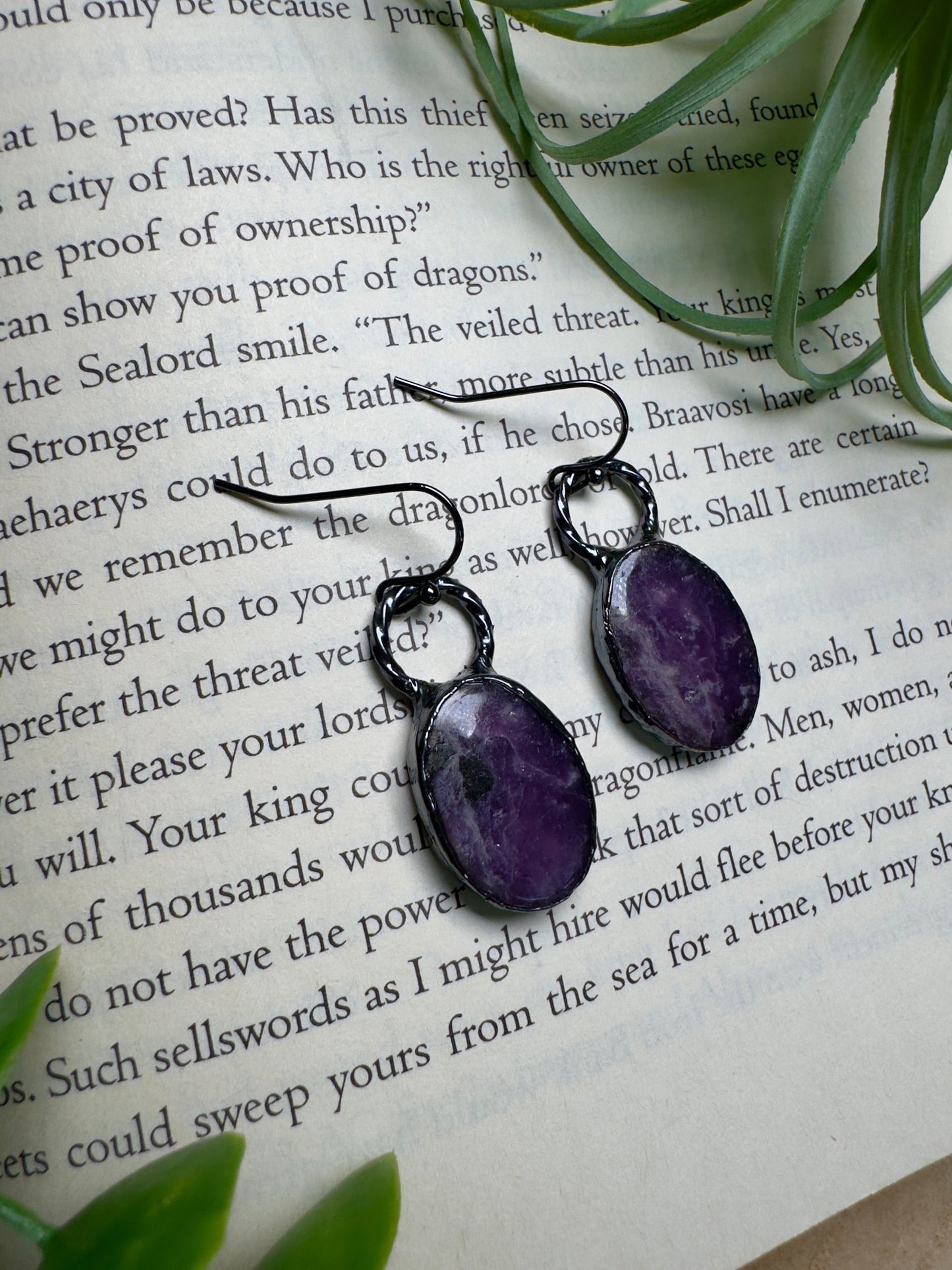 Lepidolite Dangle Earrings