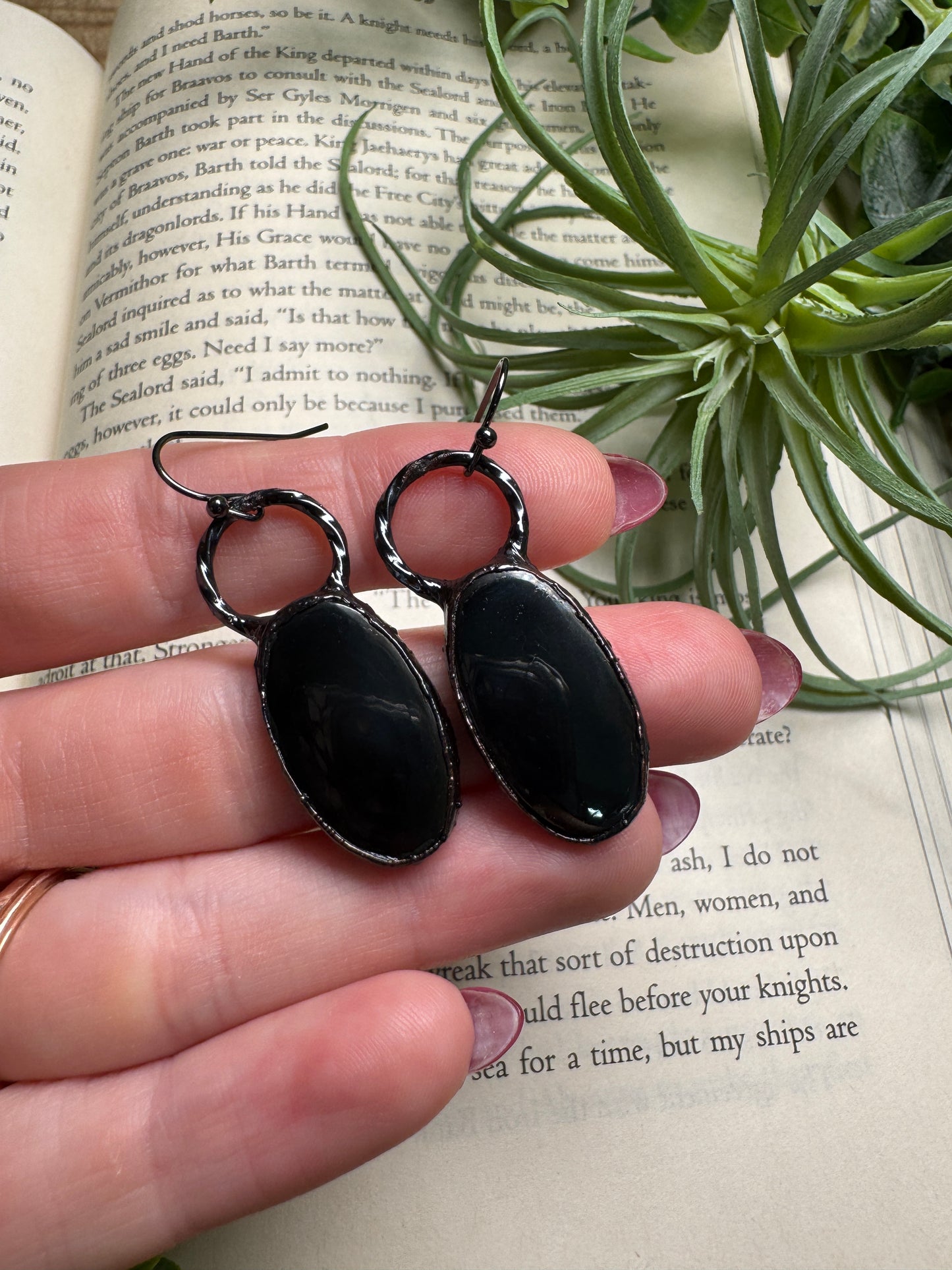 Hematite Dangle Earrings