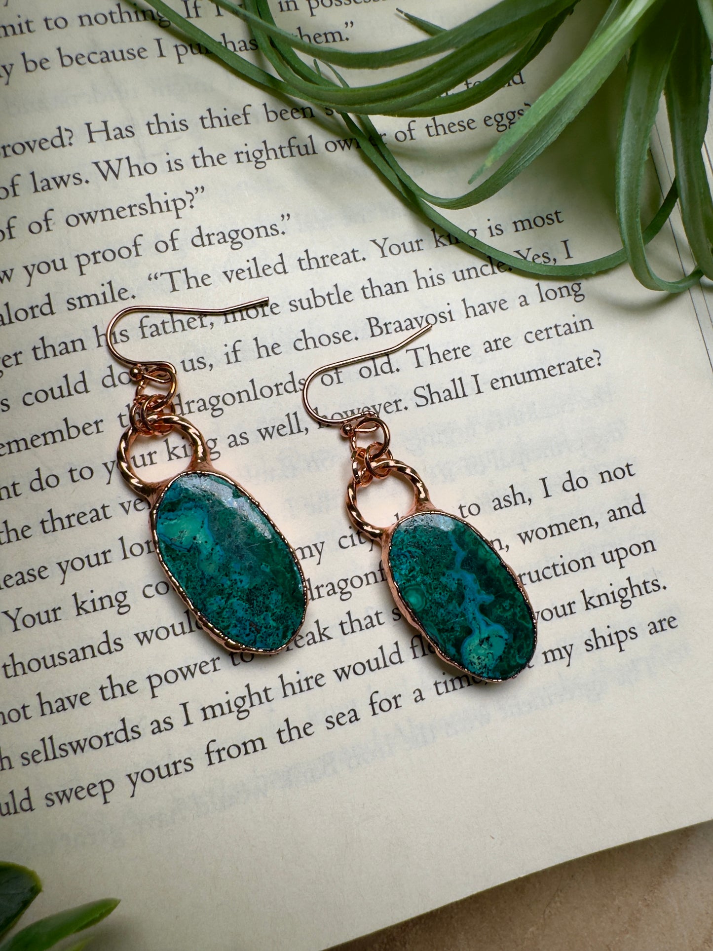Chrysocolla Dangle Earrings