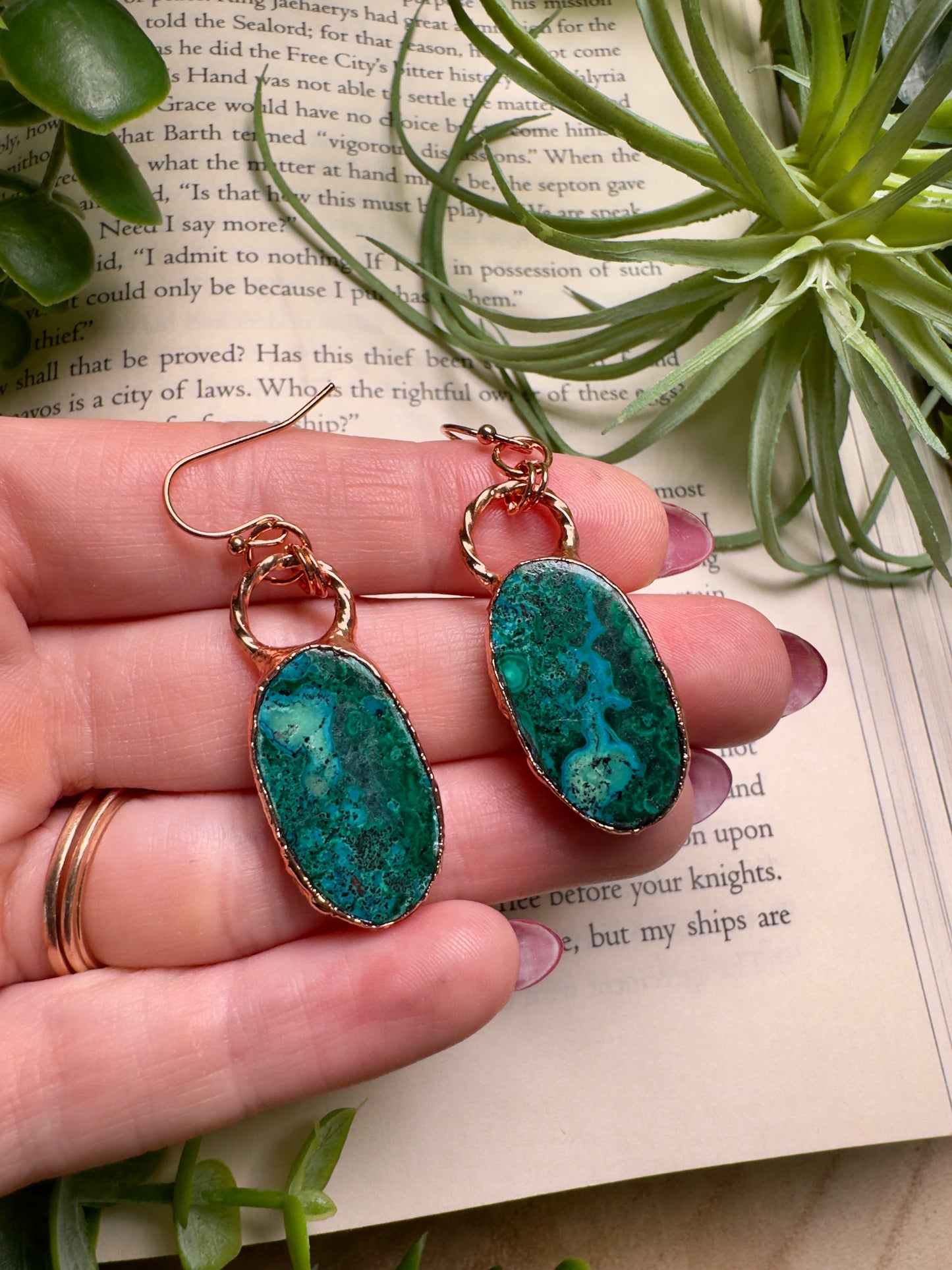 Chrysocolla Dangle Earrings