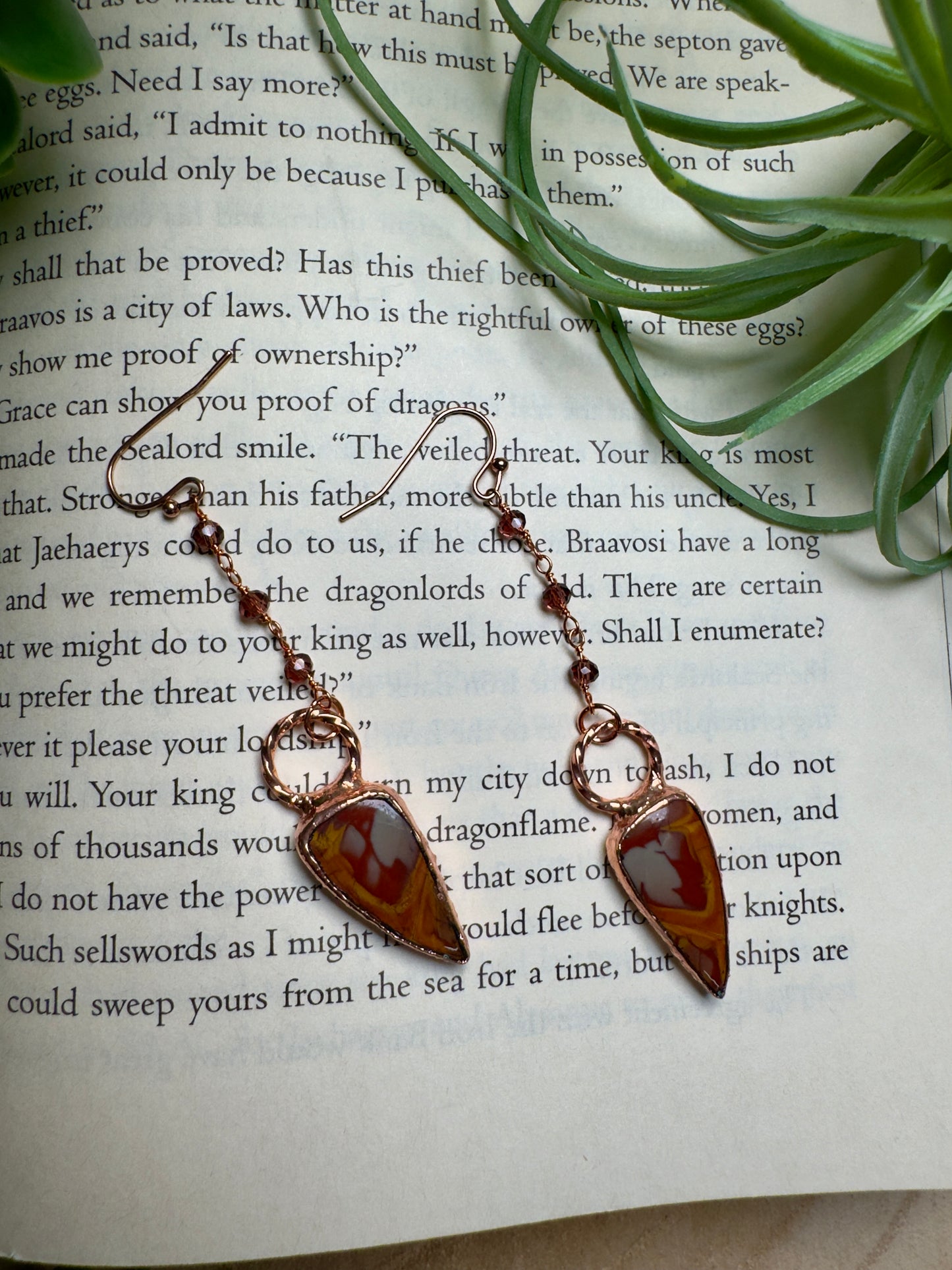 Polychrome Jasper Dangle Earrings