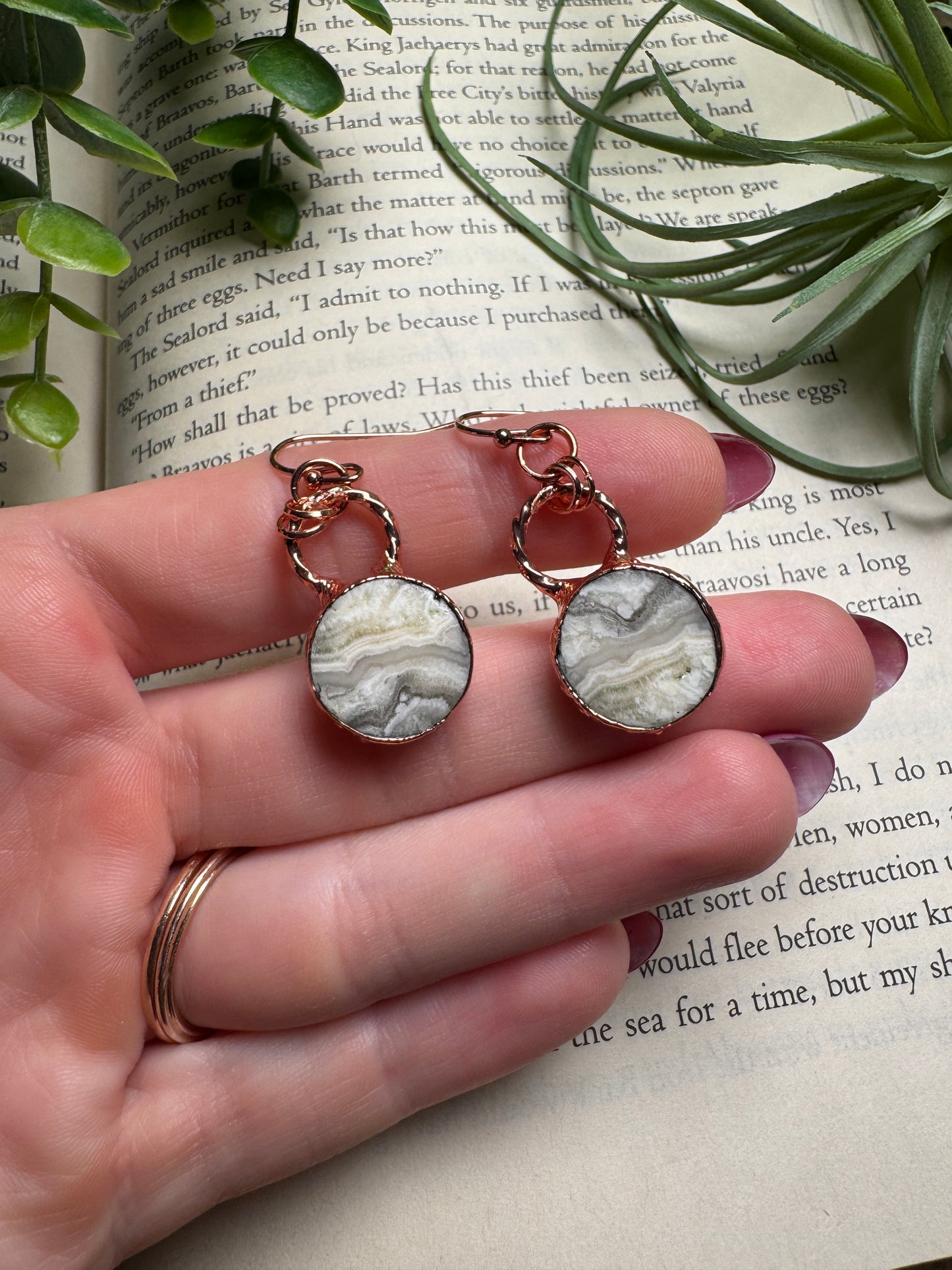 Yellow Calcite Dangle Earrings