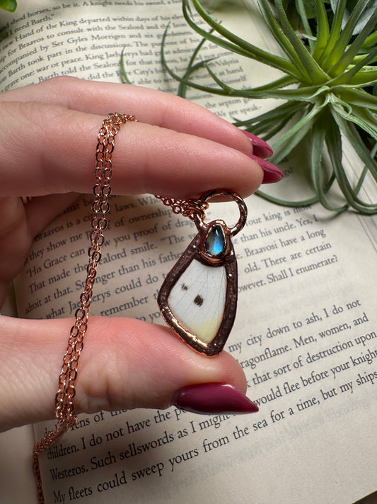 Butterfly Wing and Labradorite Necklace