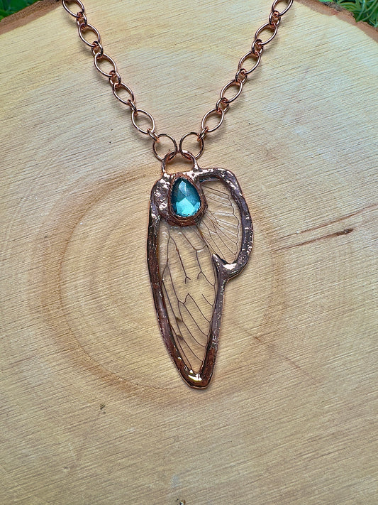 Cicada Wing and Labradorite Necklace