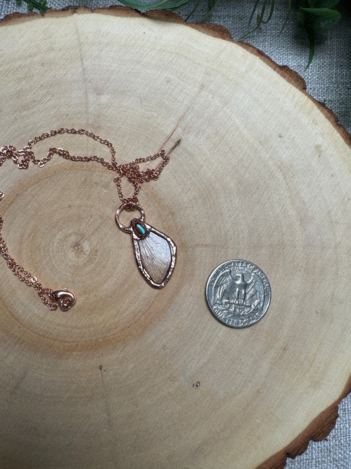 Cicada Wing and Labradorite Necklace