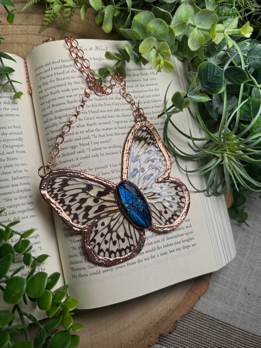 Massive Labradorite Butterfly Necklace