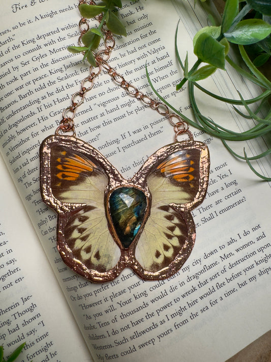 Labradorite Butterfly Necklace