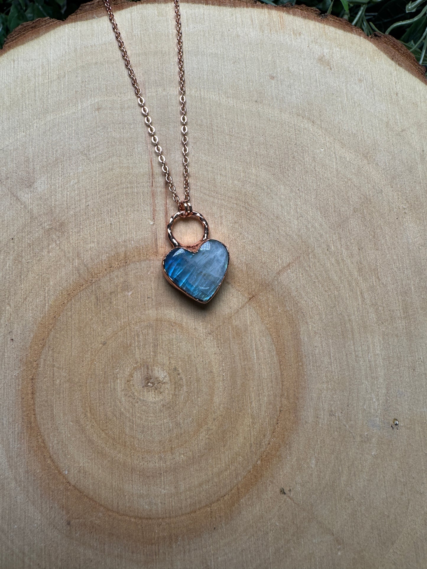 Moonstone Heart Necklace