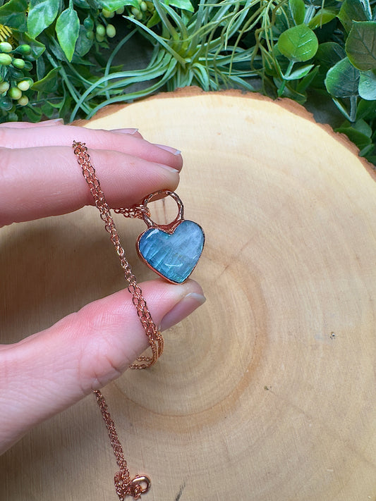 Moonstone Heart Necklace