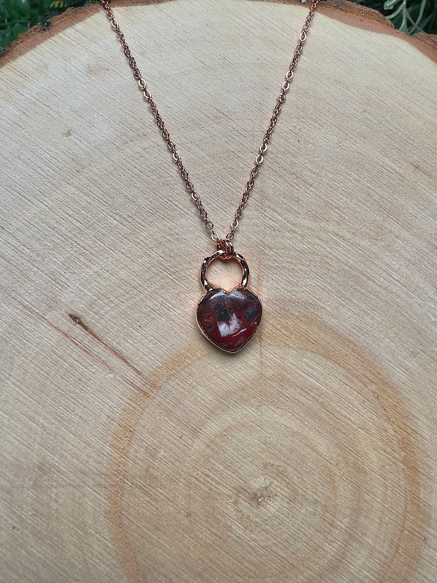 Jasper Heart Necklace
