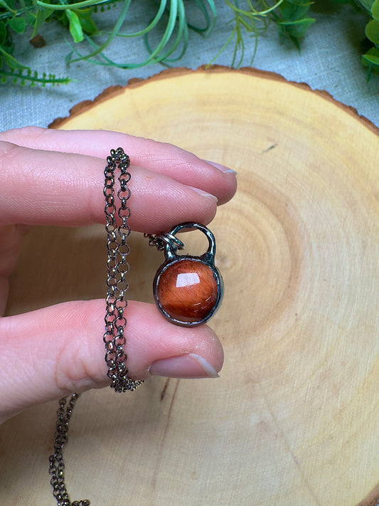 Red Tigers Eye Necklace