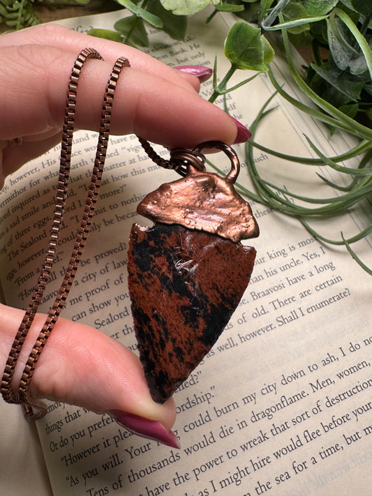 Red Obsidian Arrowhead Necklace