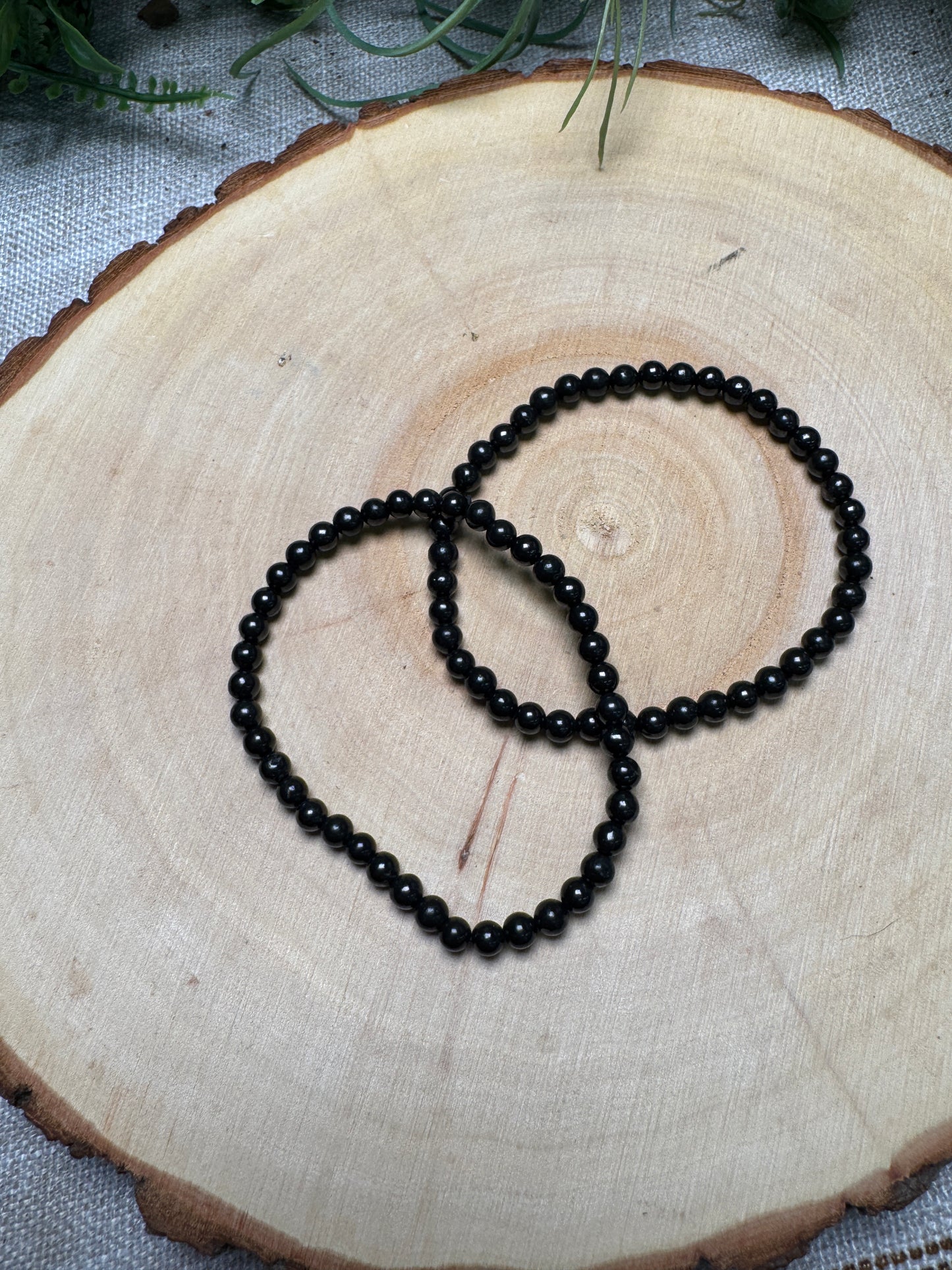 Shungite 4mm Beaded Bracelet