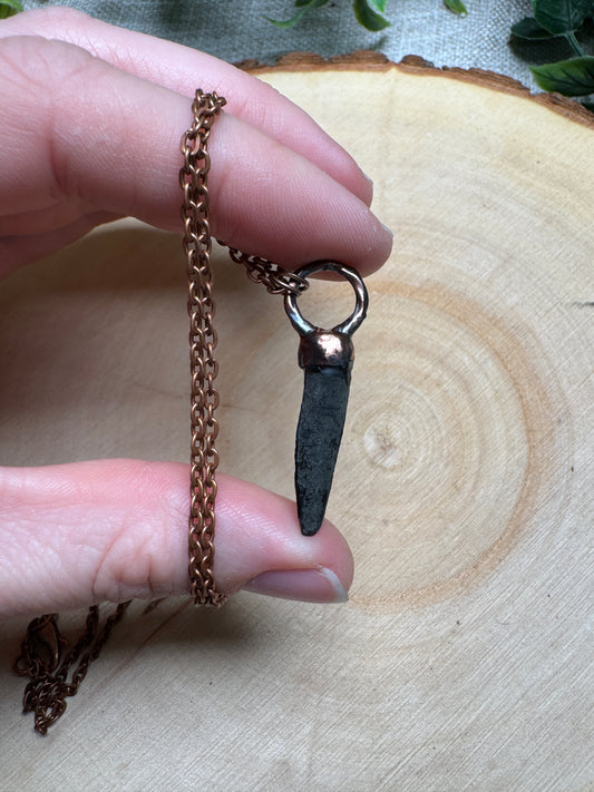 Onyxia- Fossilized Enchodus Tooth Necklace