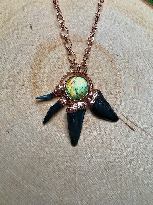 Lysara- Shark Teeth and Labradorite Necklace