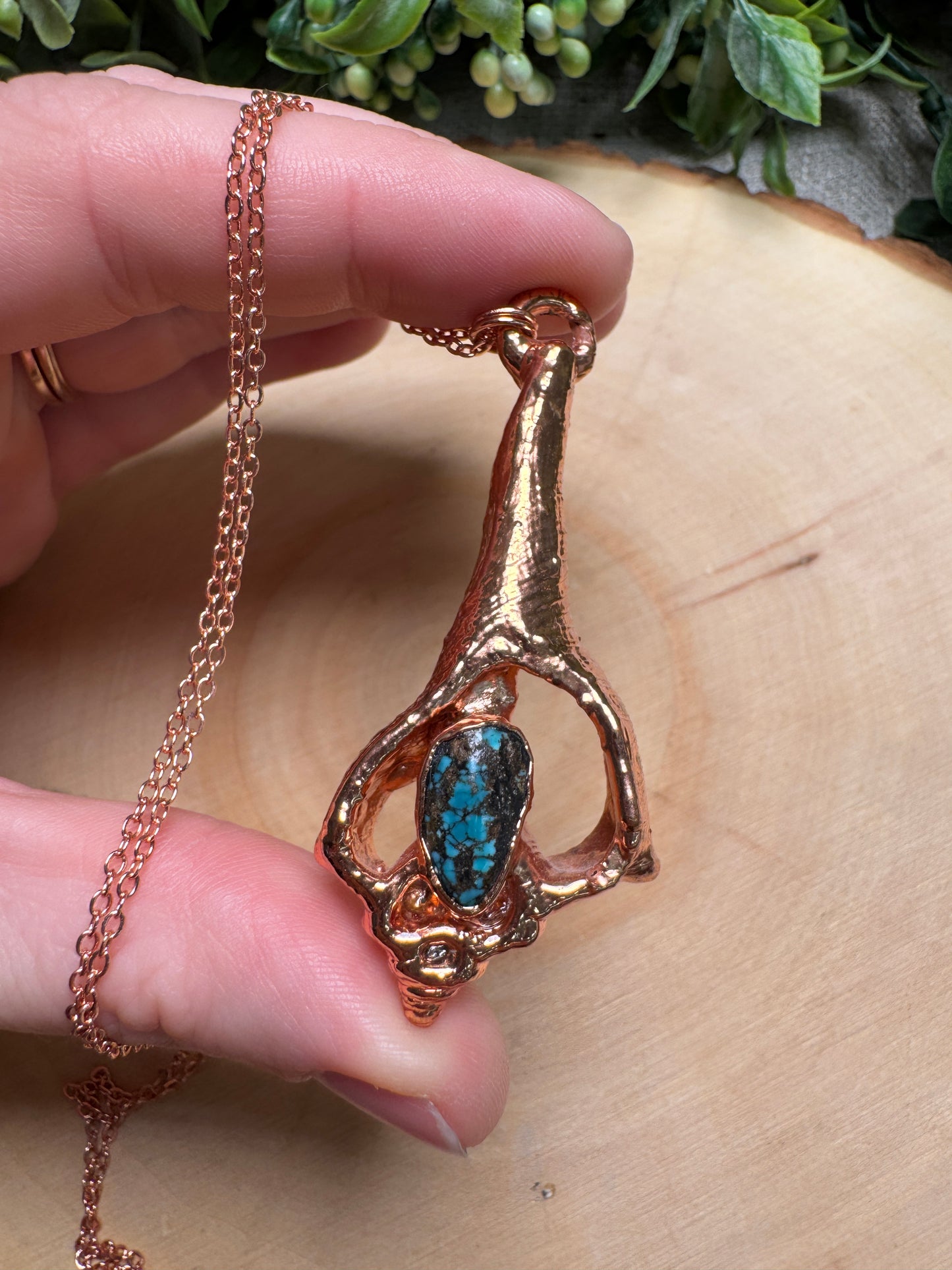 Shell and Turquoise Necklace