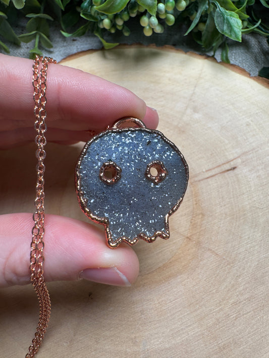 Amethyst Skull Necklace