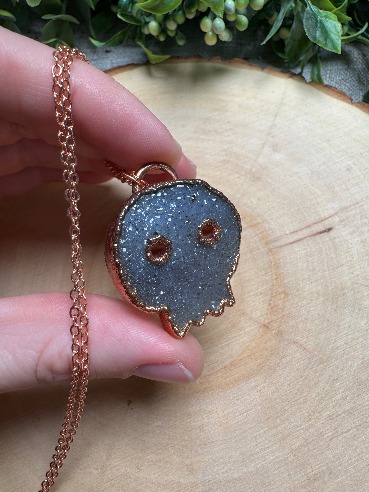 Amethyst Skull Necklace