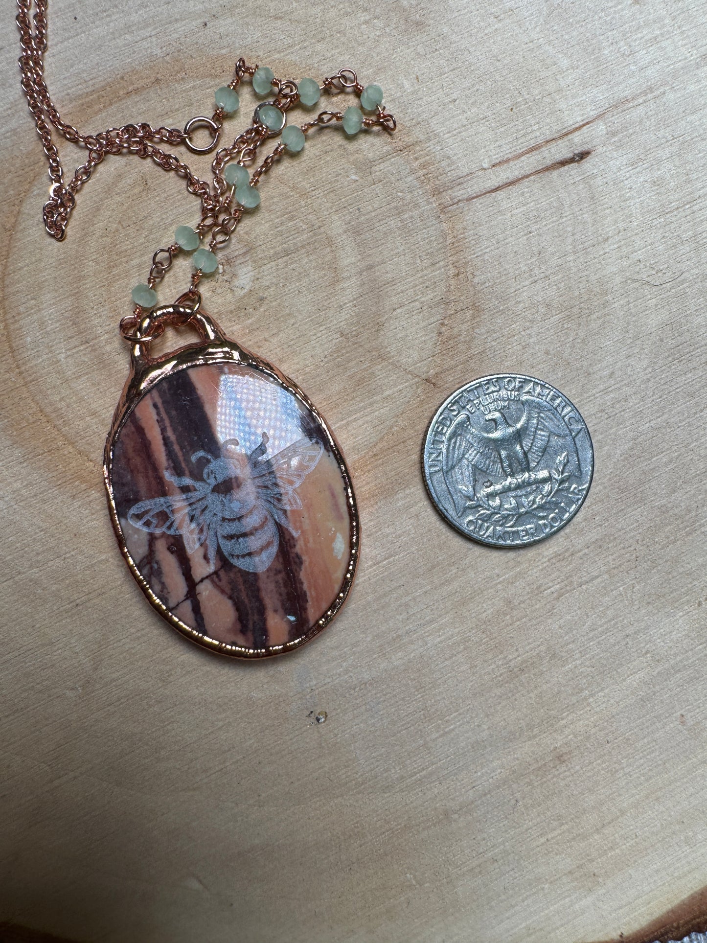 Jasper Bumblebee Necklace