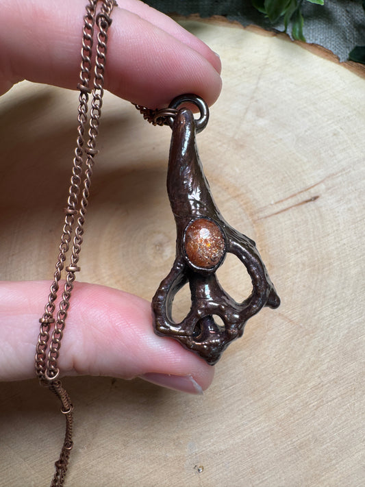 Shell and Sunstone Necklace