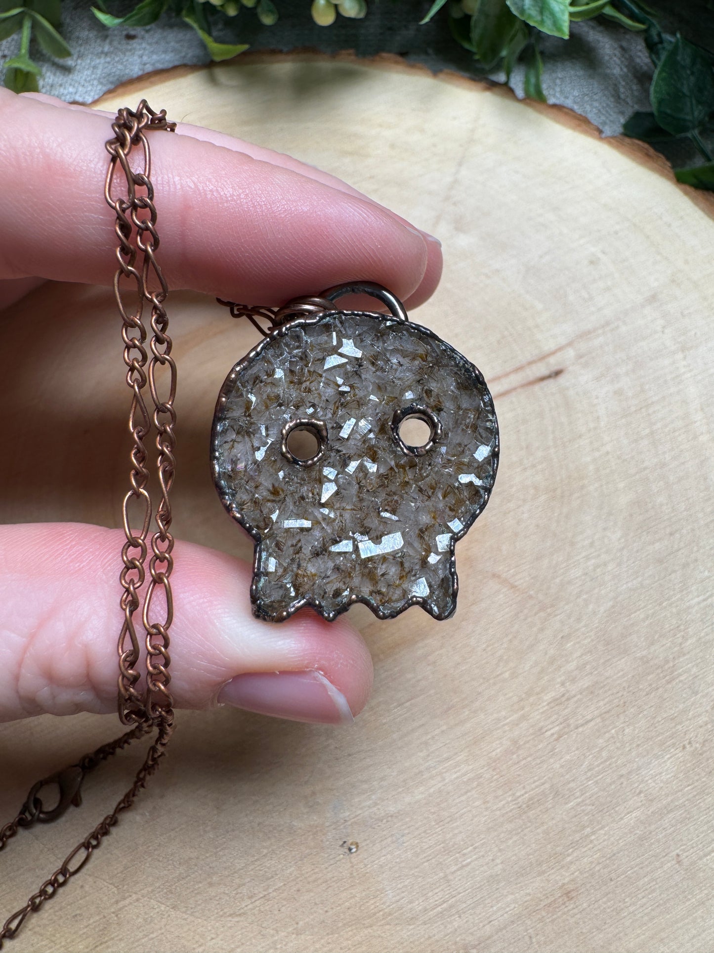 Amethyst Skull Necklace