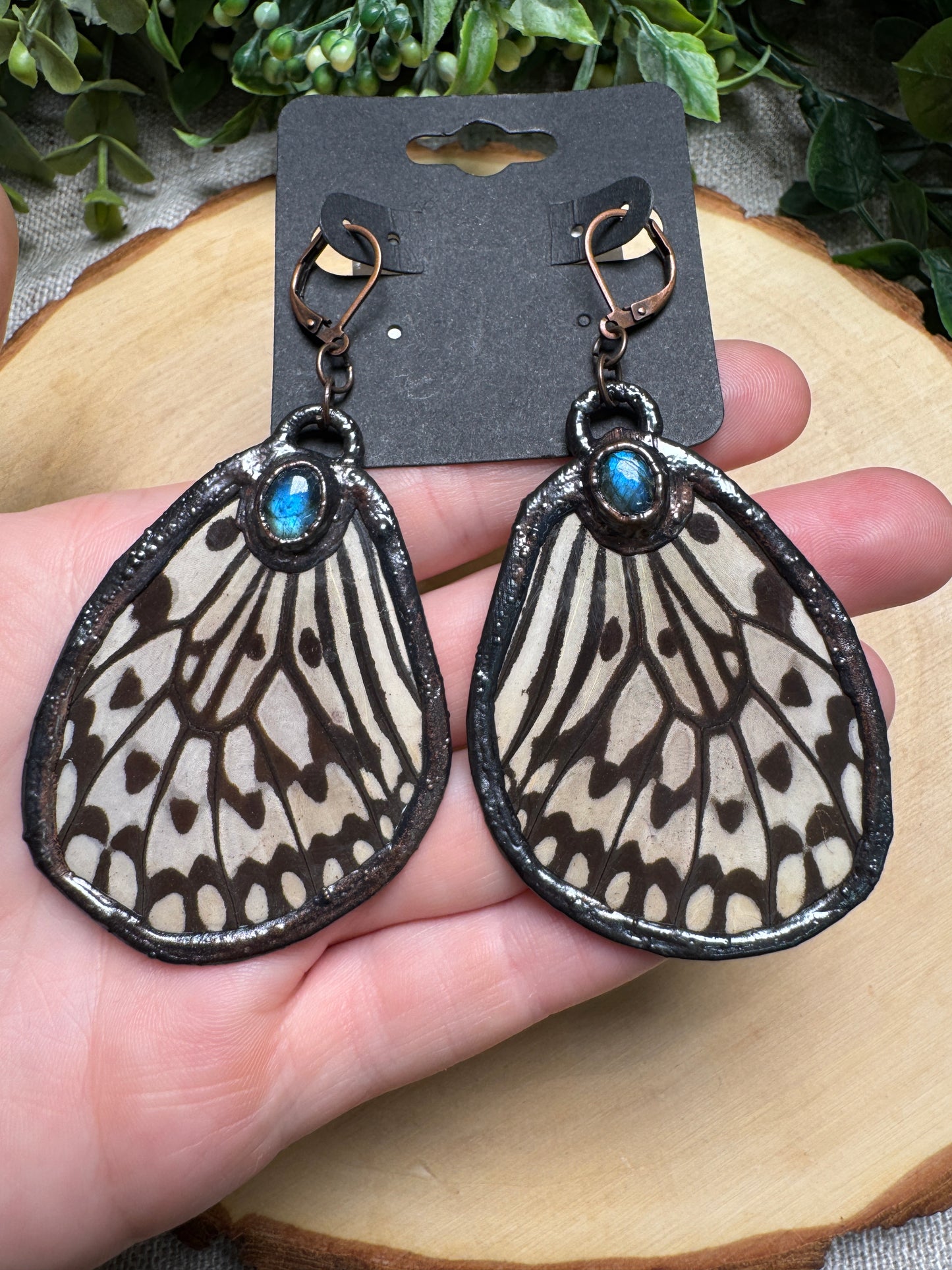 Butterfly Wings and Labradorite Earrings
