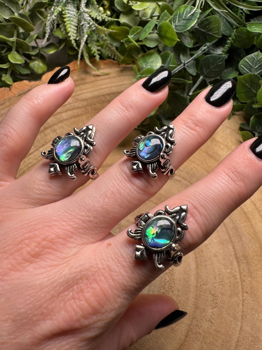 Abalone Arrowhead Ring Adjustable | Copper Ashes