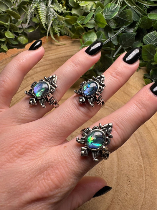 Abalone Arrowhead Ring Adjustable | Copper Ashes