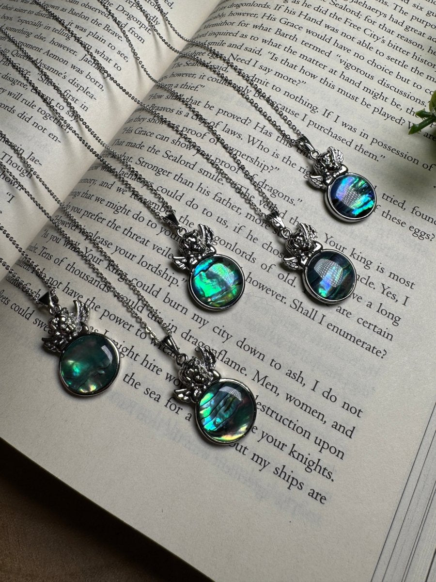 Abalone Shell Cherub Necklace Adjustable | Copper Ashes