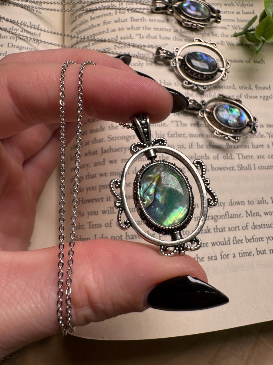 Abalone Shell Fidget Spinner Necklace Adjustable | Copper Ashes