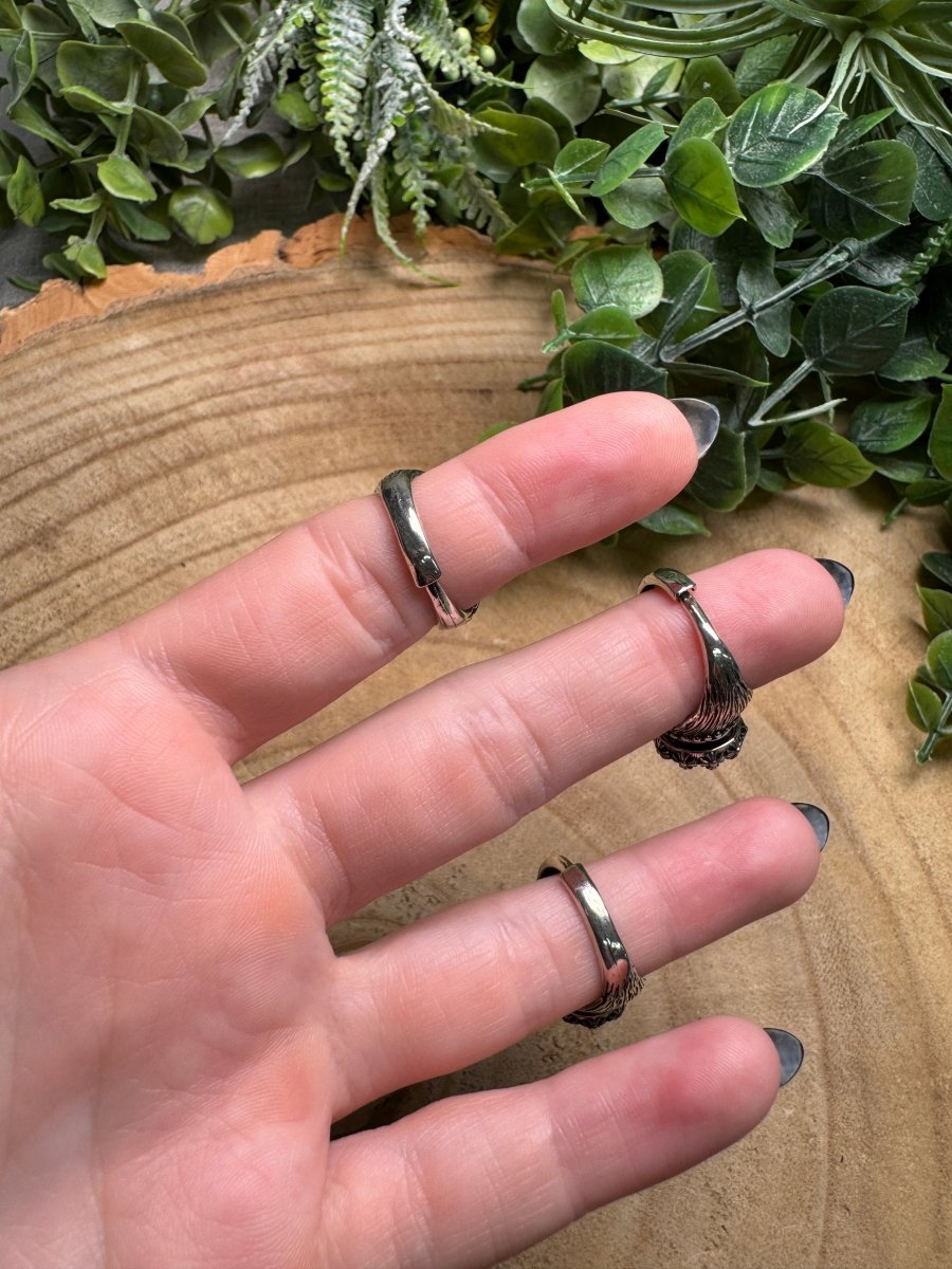 Abalone Shell Fidget Spinner Ring Adjustable | Copper Ashes