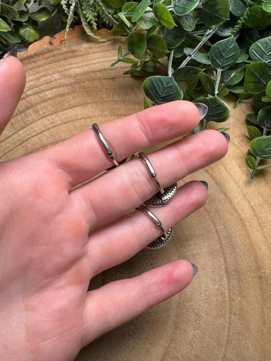 Abalone Shell Fidget Spinner Ring Adjustable | Copper Ashes