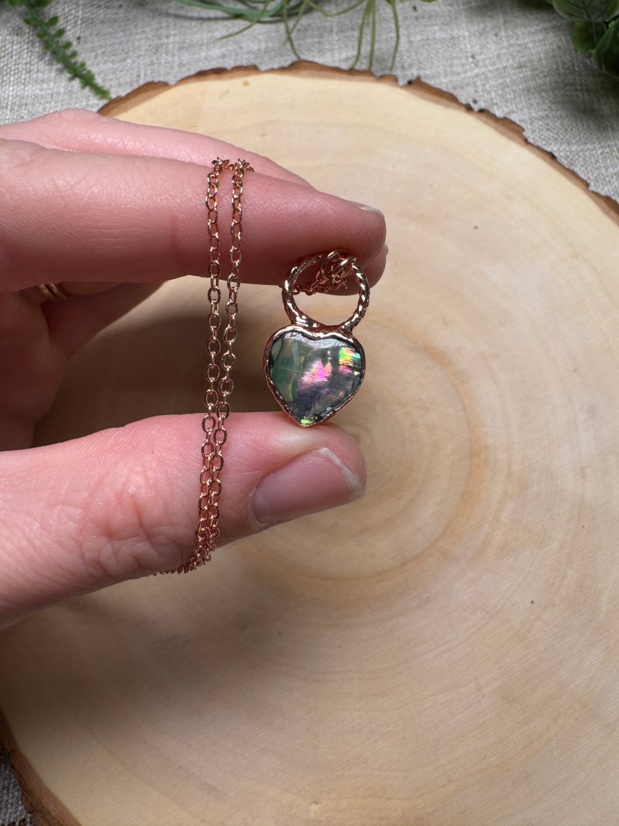 Abalone Shell Heart Necklace | Copper Ashes