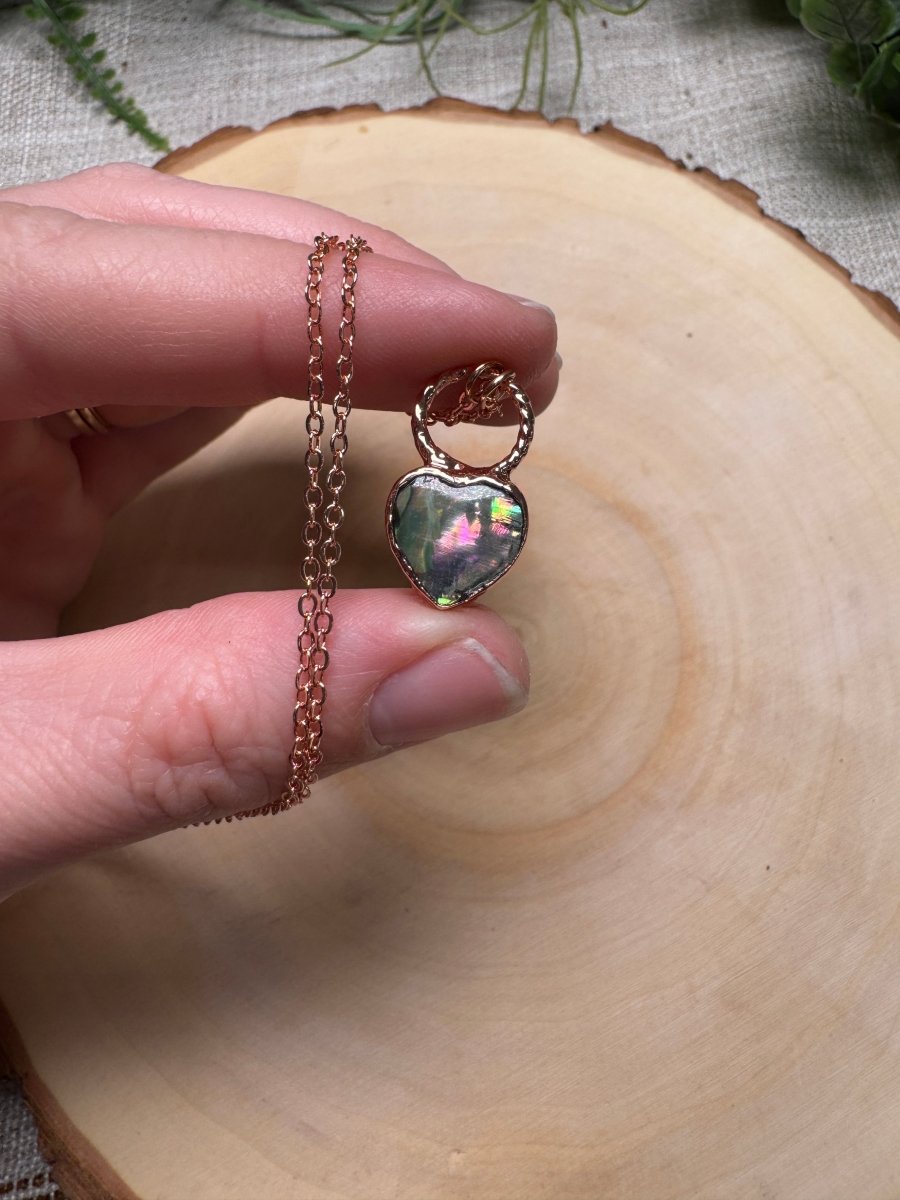 Abalone Shell Heart Necklace | Copper Ashes